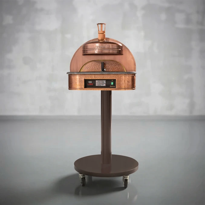 Piec do pizzy elektryczny na stelażu jezdnym SUD FORNI | OPALINO | NATURAL – 1 pizza x Ø 330 mm