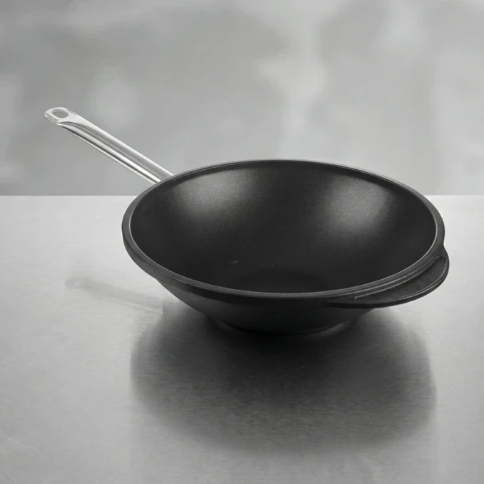 Patelnia gastronomiczna WOK | 320x100 mm | Titanium Professional