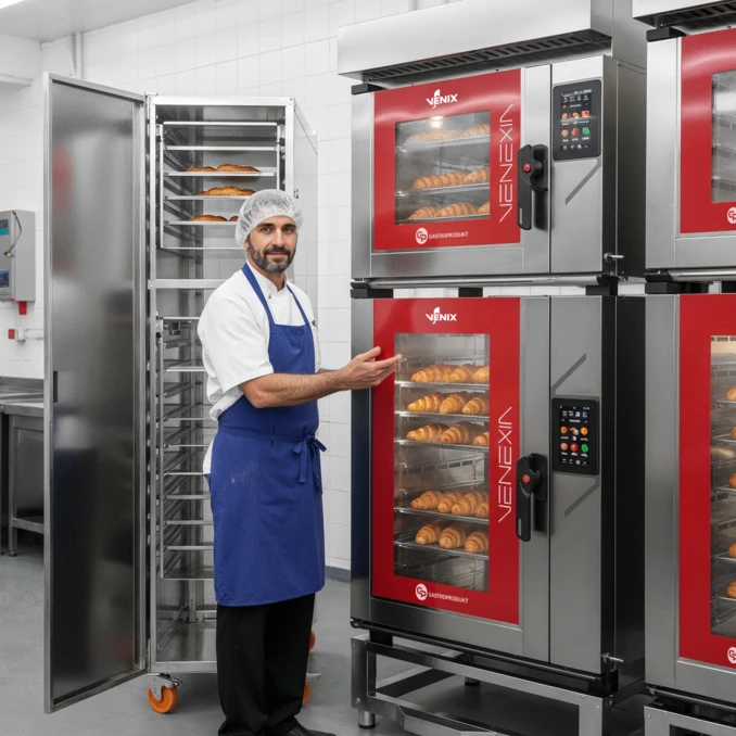 Piec konwekcyjno-parowy VENIX VENEXIA | VNX11T7C - 11 x GN 1/1, 16,4 kW, DriveCONTROL, panel 7” QuickCONTROL, system myjący