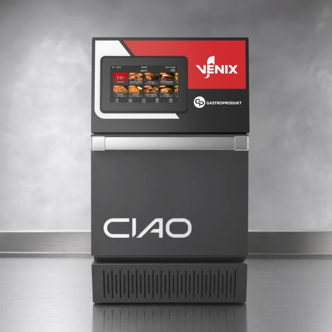 Piec konwekcyjno‑mikrofalowy VENIX | CIAO 1MAL3B BLACK - panel 7” QuickCONTROL, 3,6 kW, 230 V