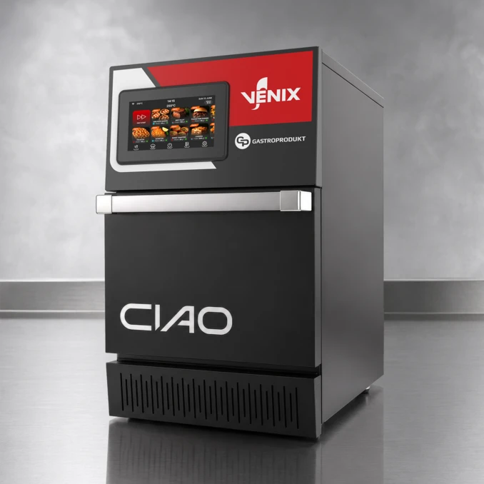 Piec konwekcyjno‑mikrofalowy VENIX | CIAO 2MAO3B BLACK - panel 7” QuickCONTROL, 6,6  kW, 400 V