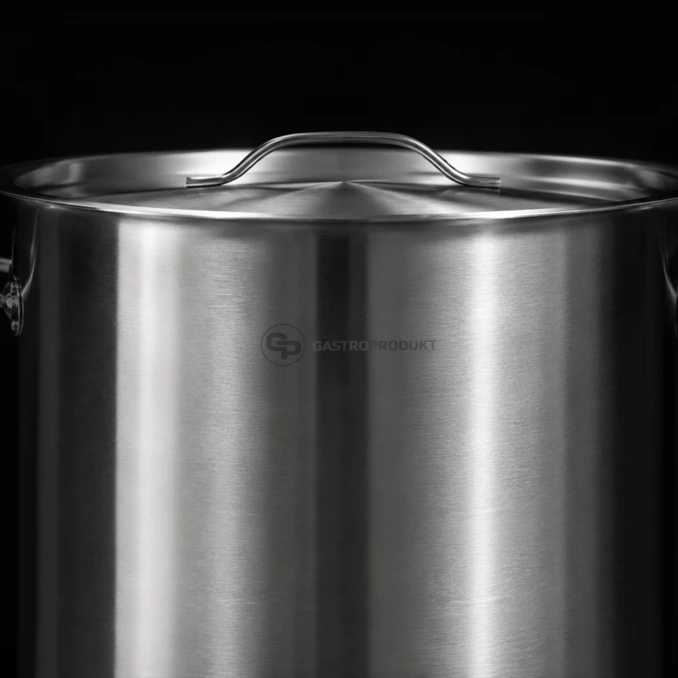 Garnek gastronomiczny wysoki ze stali nierdzewnej z pokrywką | 71 l o średnicy 450 mm | ILKUS Line