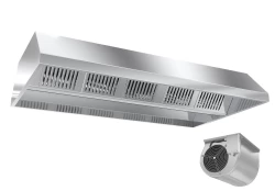 Okap Centralny Skrzyniowy + filtry + wentylator  | 1900x2000x525(h) mm.