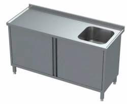 Stół ze Zlewem Szafka z Drzwiami Otwieranymi 1300x700x850(h) mm