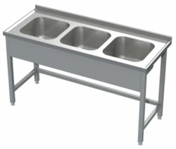 Stół ze Zlewem 3-komorowym 1500x600x850(h) mm