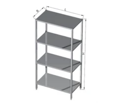 Regał magazynowy 4-półkowy spawany 1000x600x1800(h)mm