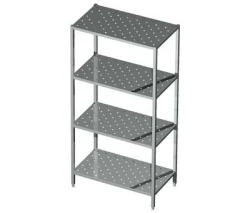 Regał magazynowy perforowany 4-półkowy spawany  700x 600x1800(h)mm