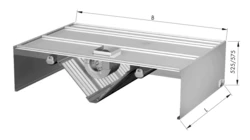 Okap Centralny Skrzyniowy + filtry + wentylator  | 1400x2400x525(h) mm.