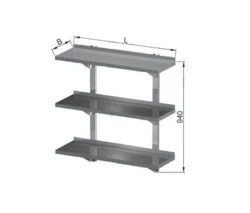 Półka Wisząca Potrójna 1200x400x945(h) mm.