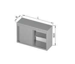 Szafka Wisząca z Drzwiami Suwanymi 900x300x600(h) mm.
