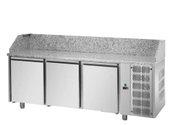 Stół chłodniczy do pizzy z blatem granitowym - LINIA PREMIUM | GP.PZ03MID