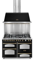 ZESTAW LOFRA | Kuchnia Gazowa | DOLCEVITA 120 QUATTROPORTE | NERO MATT | RNM126SMFET+MF/2AEO