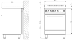 LOFRA | Kuchnia Indukcyjna | MAXIMA 60 | INOX | PL66MFT/4I