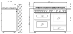 LOFRA | Kuchnia Gazowa | SPECIAL 120 | INOX | P126 SMFET+DMFT/2AEO