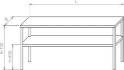 Nadstawka Podwójna 1000x400x700(h) mm