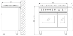 LOFRA | Kuchnia Gazowa | SPECIAL 90 | INOX | PD96MFTE/CISF