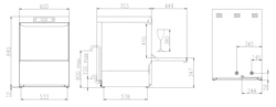 Zmywarko Wyparzarka Gastronomiczna | Blachy 600x400 | GP.SK.60 PRS SD | PREMIUM