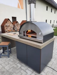 FONTANA - PIEC DO PIZZY OGRODOWY | OPALANY DREWNEM | MANGIAFUOCO | TOP | GREY