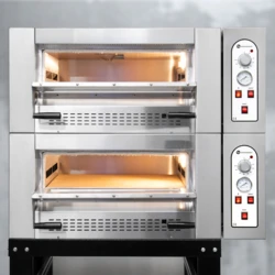 Piec do pizzy gazowy 2-komorowy 8x30cm | 