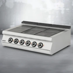 Kuchnia elektryczna gastronomiczna 6-płytowa SOLID | TIGER 700 | PREMIUM