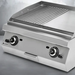 Grill gazowy – płyta gładka + ryflowana chromowana MEDIUM | TIGER 700 | PREMIUM