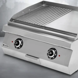 Grill elektryczny – płyta gładka + ryflowana MEDIUM | TIGER 700 | PREMIUM