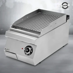 Grill elektryczny – płyta ryflowana chromowana MINI | TIGER 700 | PREMIUM