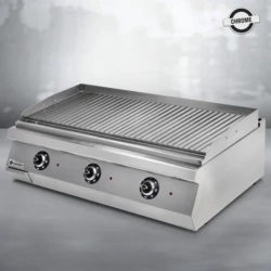 Grill elektryczny – płyta ryflowana chromowana MAXI | TIGER 700 | PREMIUM