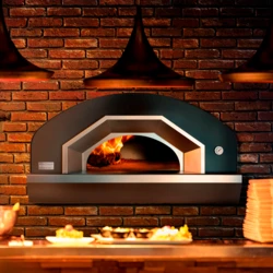 Piec do pizzy opalany drewnem na podstawie | PROMETEO RED | FONTANA PREMIUM