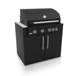 FONTANA | Kuchnia ogrodowa | BBQ Lumen 5 | Neolit Pietra di Luna | Inox | ELYSIA