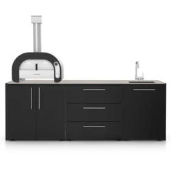 ZESTAW FONTANA | Kuchnia ogrodowa | Lineare | Neolit Pietra di Luna | Inox | ELYSIA