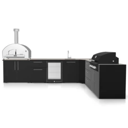 ZESTAW FONTANA | Kuchnia ogrodowa | Angolare | Neolit Pietra di Luna | Inox | ELYSIA
