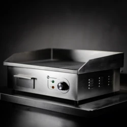 Płyta grillowa elektryczna | BBQ MINI | Ryflowana-Gładka  - PREMIUM