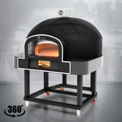 Obrotowy piec do pizzy elektryczny | RAVENNA BLACK – 6 szt. x średnica 300mm