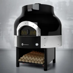 Piec do pizzy opalany drewnem | GIORNO BLACK – 1500 x 1500 mm