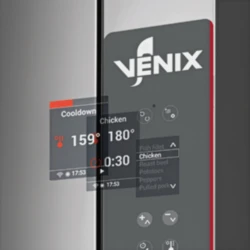 Piec Konwekcyjno Parowy Gazowy | VENIX - 12 x 1/1GN SQUERO DIGITAL GAS | z systemem myjącym