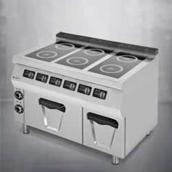 Kuchnia indukcyjna gastronomiczna 6-polowa 18kW z piekarnikiem 9kW | TIGER 700 | PREMIUM