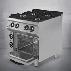 Kuchnia gazowa 4-palnikowa z piekarnikiem — 28,66+9 kW | TIGER 700 | PREMIUM
