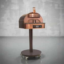 Piec do pizzy elektryczny na stelażu jezdnym SUD FORNI | OPALINO | NATURAL – 1 pizza x Ø 330 mm