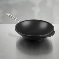Patelnia gastronomiczna WOK | 320x100 mm | Titanium Professional