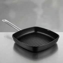 Patelnia gastronomiczna do grillowania | Ryflowana | 550x290x55 mm | Titanium Professional